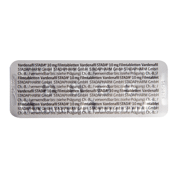 Vardenafil STADA blister Rückseite