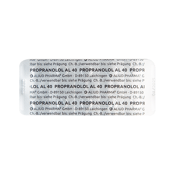 Propranolol AL blister Rückseite